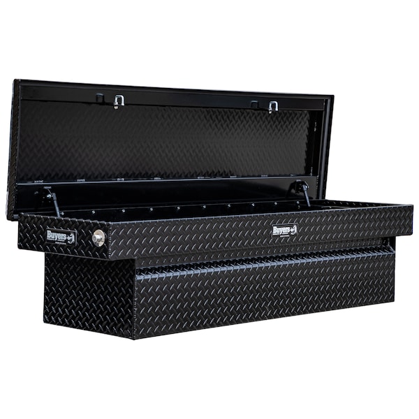 18x20x71 Inch Gloss Black Diamond Tread Aluminum Crossover Truck Tool Box